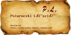Polereczki László névjegykártya